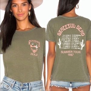 Grateful Dead Band Tour Tee, XS, Green, Junk Food